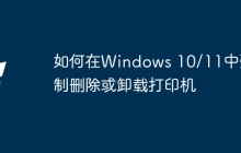 如何在Windows 10/11中强制删除或卸载打印机