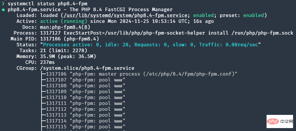 php-fpm status