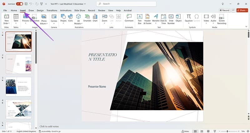 Schritte zum Erstellen von Aktionsschaltflächen in Microsoft PowerPoint