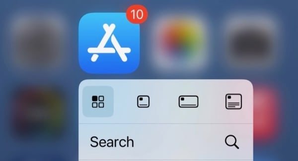 Cara untuk mengakses ciri aplikasi dengan cepat melalui menu kontekstual iPhone dan iPad