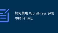 How to disable HTML in WordPress comments