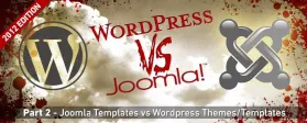 WordPress v Joomla：模板和主題