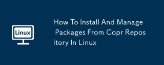 Linux의 COPR 저장소에서 패키지를 설치하고 관리하는 방법