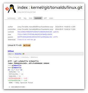 Linux 커널 6.11 RC6 릴리스 : 파일 시스템 수정이 리드