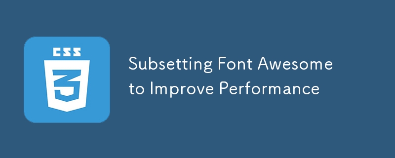Subset -Schriftart fantastisch, um die Leistung zu verbessern