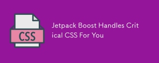 Jetpack boost gère les CS critiques pour vous