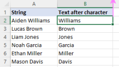 Excel TextAfter ?? : ?? ? ?? ? ???? ??????