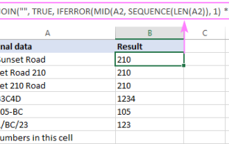 Cara membuang / memecah teks dan nombor dalam sel excel