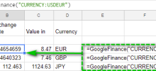 Currency conversion in Google Sheets