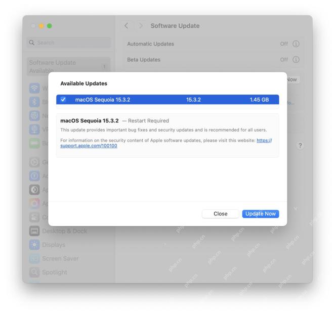 MacOS红杉15.3.2更新带有用于错误和安全问题的修复程序