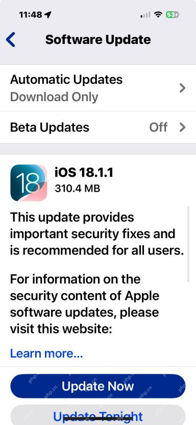 iOS 18.1.1 & iPados 18.1.1 보안 업데이트가 출시되었습니다