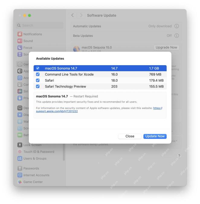 MacOS Sonoma 14.7 & MacOS Ventura 13.7 Updates mit Sicherheitsfixes veröffentlicht