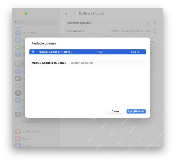 MacOS Sequoia 15 Beta 8 zum Download verfügbar