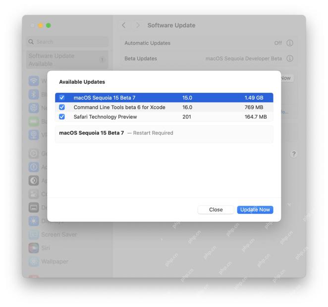 MacOS Sequoia 15 Beta 7 zum Testen verfügbar