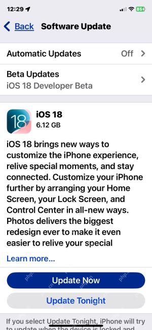 iOS 18发布候选人现在可下载