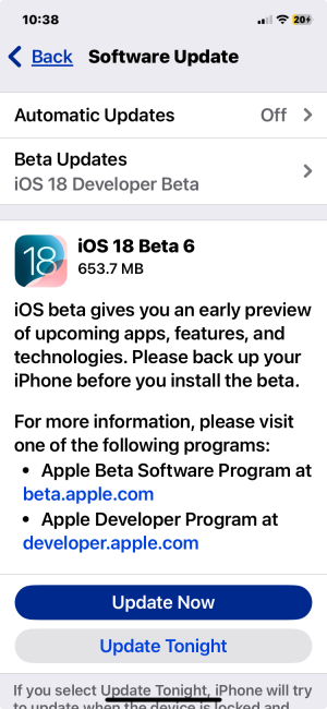 Beta 6 d'IOS 18 & iPados maintenant disponible pour les tests