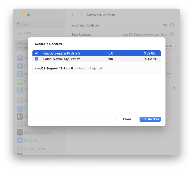 MacOS紅杉15 Beta 5可供下載