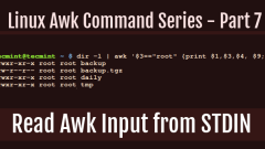 Comment filtrer la sortie de la commande à l'aide de awk et stdin