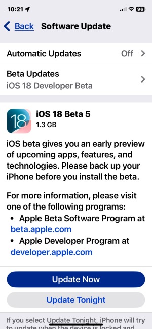 iOS 18 Beta 5 & iPadOS 18 Beta 5 Released for Testing