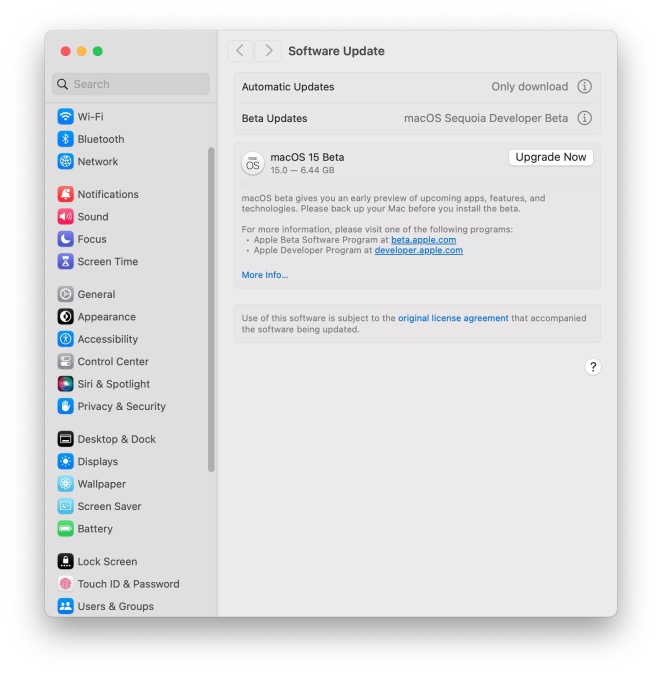 MacOS Sequoia 15 Beta 1 Available to Download Now