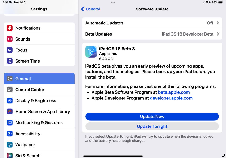 iOS 18 베타 3 iPhone & iPad 용 다운로드 할 수 있습니다.