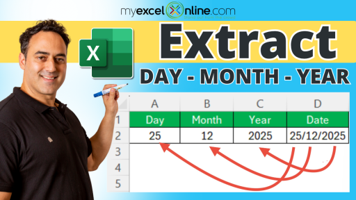 如何使用Excel日期提取一天的月份