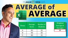 How to Calculate Average of Average in Excel Fast