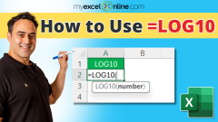 How to Use Log10 Function in Excel