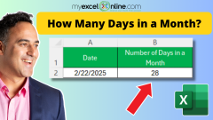How to Calculate How many Days in a Month in Excel