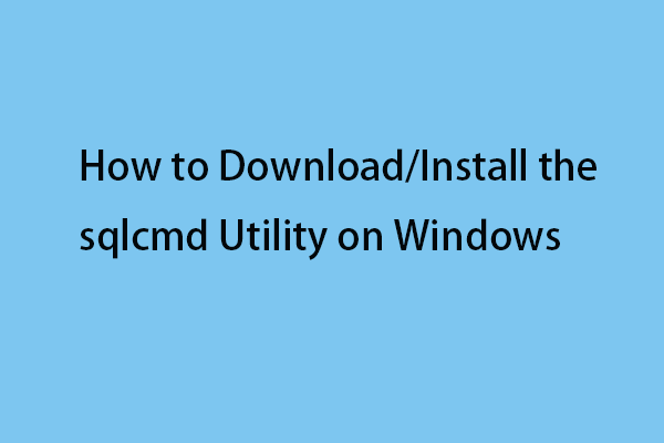 ??? - Windows?? SQLCMD ????? ????/???? ??? ?????? - ?? ?