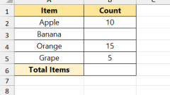 So verwenden Sie die Anzahl für die Kostenanalyse in Excel