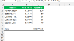 Calculate Total Sales in Excel With An Array Formula