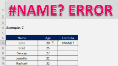 Comment corriger l'erreur #Name dans Excel?
