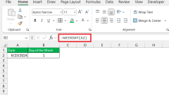 Comment utiliser la formule du jour de la semaine à Excel