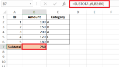 How to Use Subtotal Function in Excel