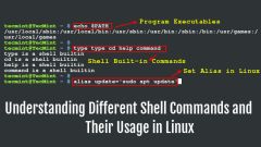 5 jenis perintah shell yang berlainan di Linux