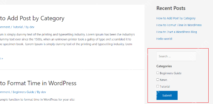 如何在 WordPress 搜索中添加 Ajax 分类过滤器