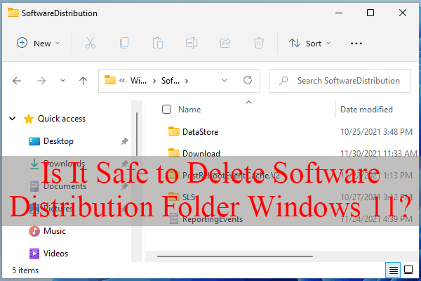 Est-il s?r de supprimer le dossier de distribution de logiciels Windows 11? - Minitool