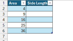 Vereinfachung der Berechnungen mit quadratischer Wurzel in Excel