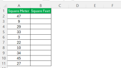 Wie man quadratische Messger?t in Excel auf Quadratfu? umwandelt