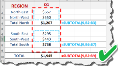 Excel subtotale Funktion – Vermeiden Sie die Doppelz?hlung