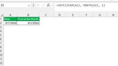Wie man den ersten im Monat in Excel – sofort bekommt; Schritt -für -Schritt -Anleitung