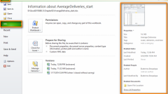 How to view, change, remove Excel document properties