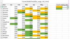 Excel: Count dan Jumlah Sel mengikut warna