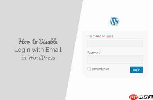 如何禁用 WordPress 中使用電子郵件地址登錄功能