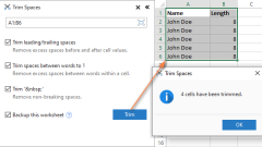 3 ways to remove spaces between words / numbers in Excel cells