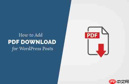 如何在 WordPress 中為帖子添加 PDF 下載-小浪學習網