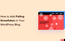 如何在 WordPress 博客中添加飘落的雪花（分步）