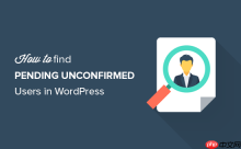 如何在 WordPress 中查找待确认的用户