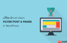 如何让用户在 WordPress 中过滤帖子和页面
